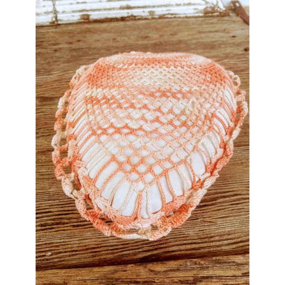 Vintage Small Thread Crochet Heart Shaped Accent Pillow - Picture 13 of 13
